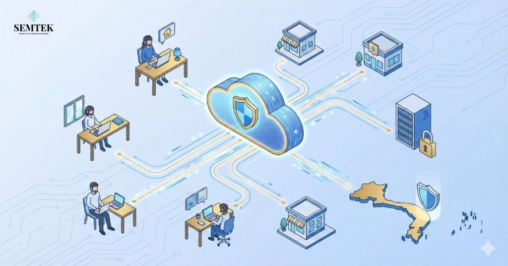 Đánh giá Kiến trúc Bảo mật và Hiệu quả Chiến lược của Giải pháp Cloud PC SEMTEK Solution trong Mô hình Làm việc Từ xa cho Doanh nghiệp SME 1 Giải pháp Cloud PC Đánh giá Kiến trúc Bảo mật và Hiệu quả Chiến lược của Giải pháp Cloud PC SEMTEK Solution trong Mô hình Làm việc Từ xa cho Doanh nghiệp SME