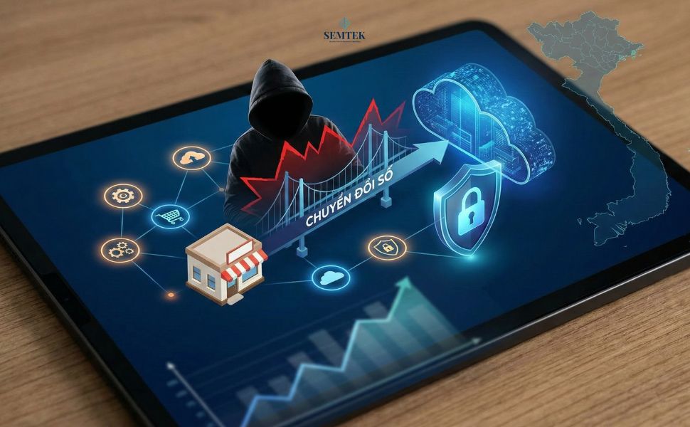 The Impact of Digital Transformation and Cybersecurity Challenges on Vietnamese SMEs (2025–2026) explores how digital adoption influences business growth, risks, resilience, and long-term competitiveness. | Chuyển đổi số và thách thức an ninh mạng đối với doanh nghiệp vừa và nhỏ (SEM) tại Việt Nam (giai đoạn 2025-2026)